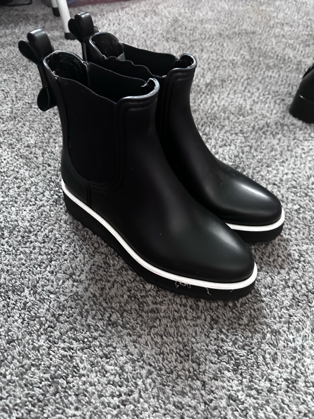 Kate Spade Black Chelsea Rain Boots